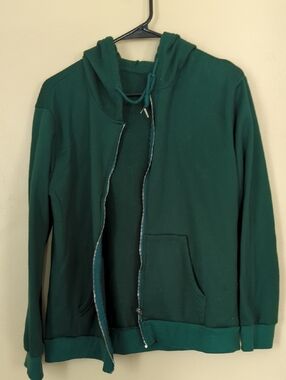 Forest Green Full-Zip Hoodie